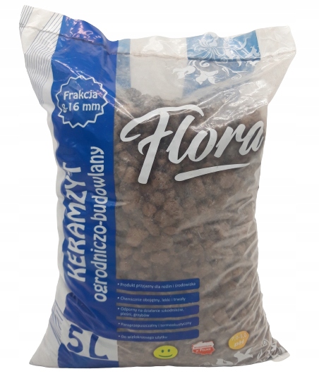 KERAMZYT OGRODNICZY 5L DROBNY DO DONICZEK 10-16 mm Marka Flora