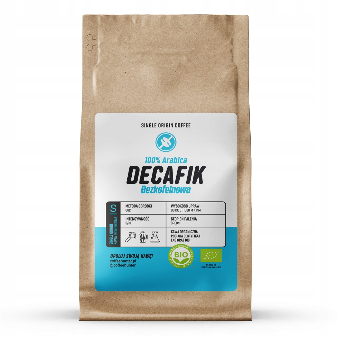 Levně Káva Organická Decafik Bezkofeinová Káva 500 g Coffee Hunter