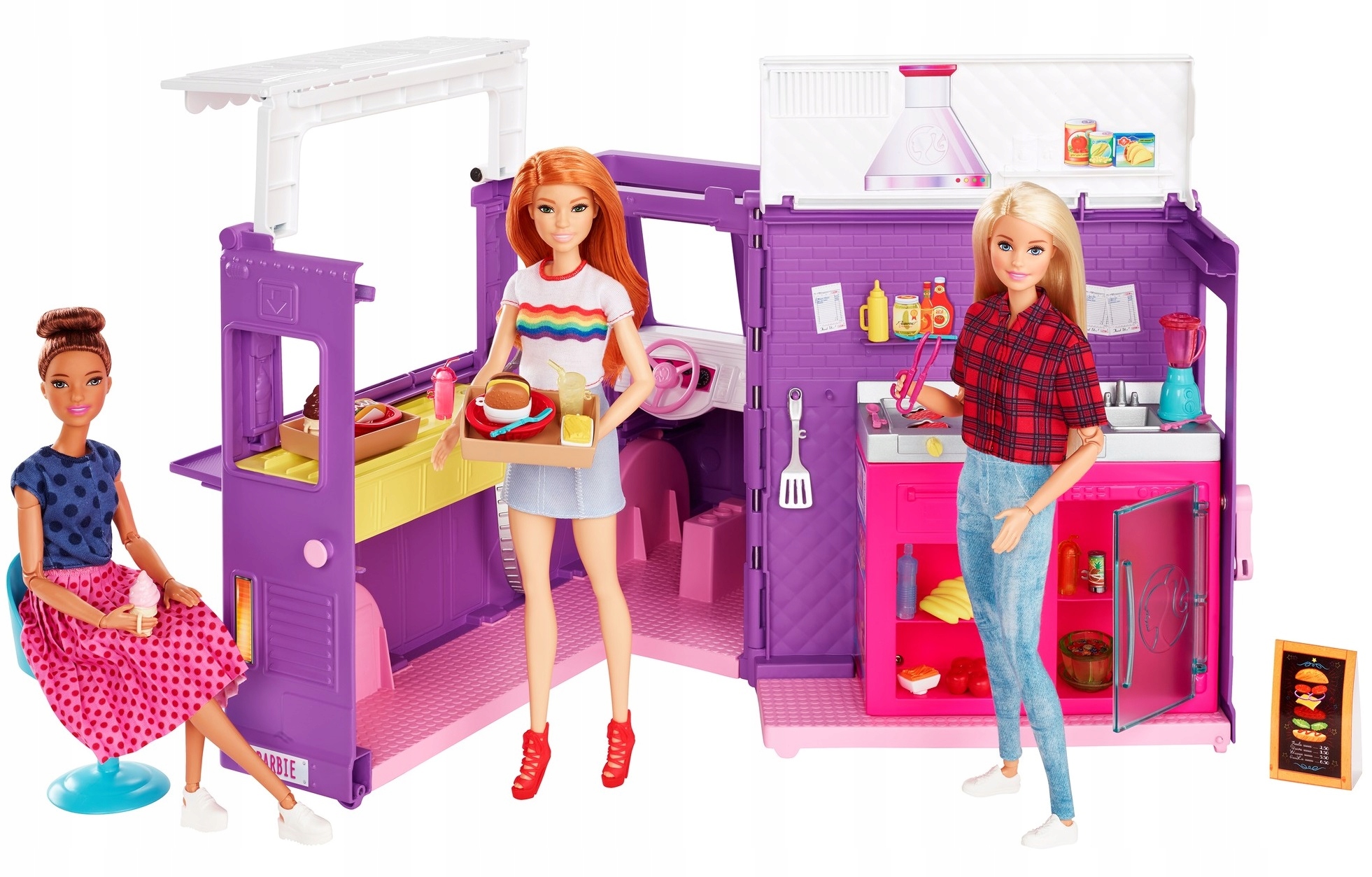 Barbie Foodtruck Открывающийся фургон GMW07 Пластиковый материал