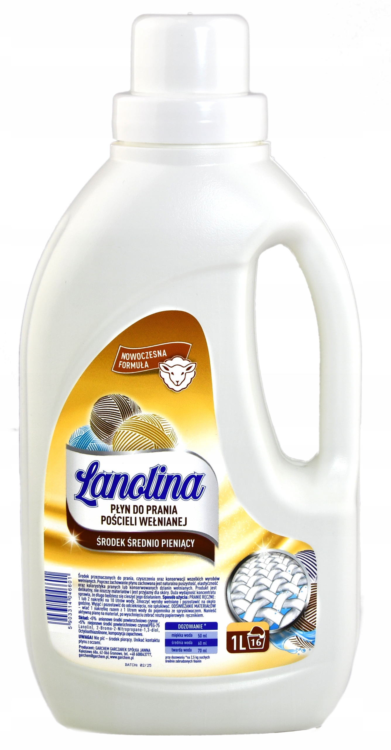 

Lanolina płyn żel do prania wełny pościeli 1 Litr