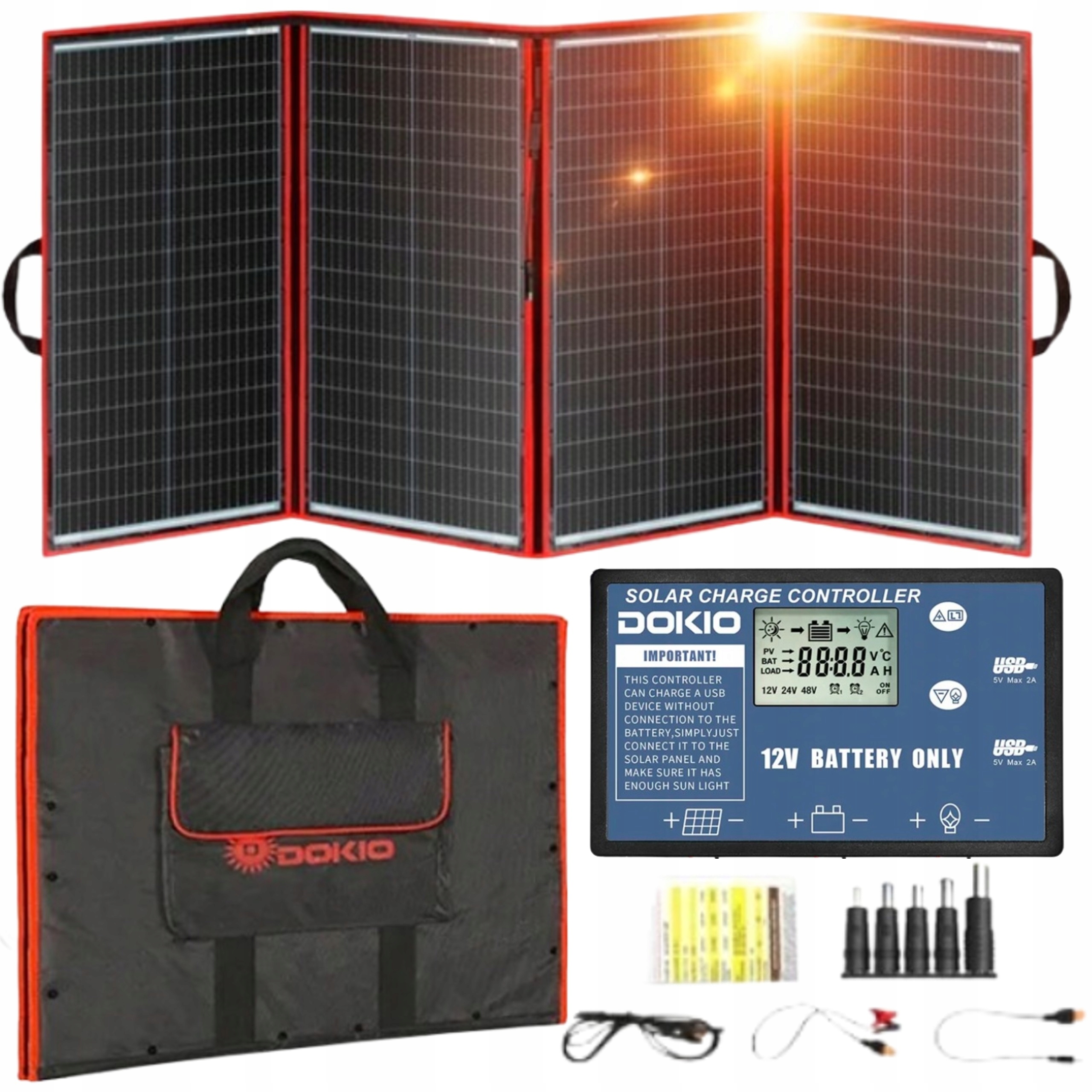 Solární panel pro karavan, skládací, 300 W, solární fotovoltaický, flexibilní