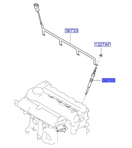 4x HYUNDAI OE ŚWIECE ŻAROWE SILNIK 1.6 CRDI TUCSON i30 i40 KONA 367102U000 Producent części Hyundai OE