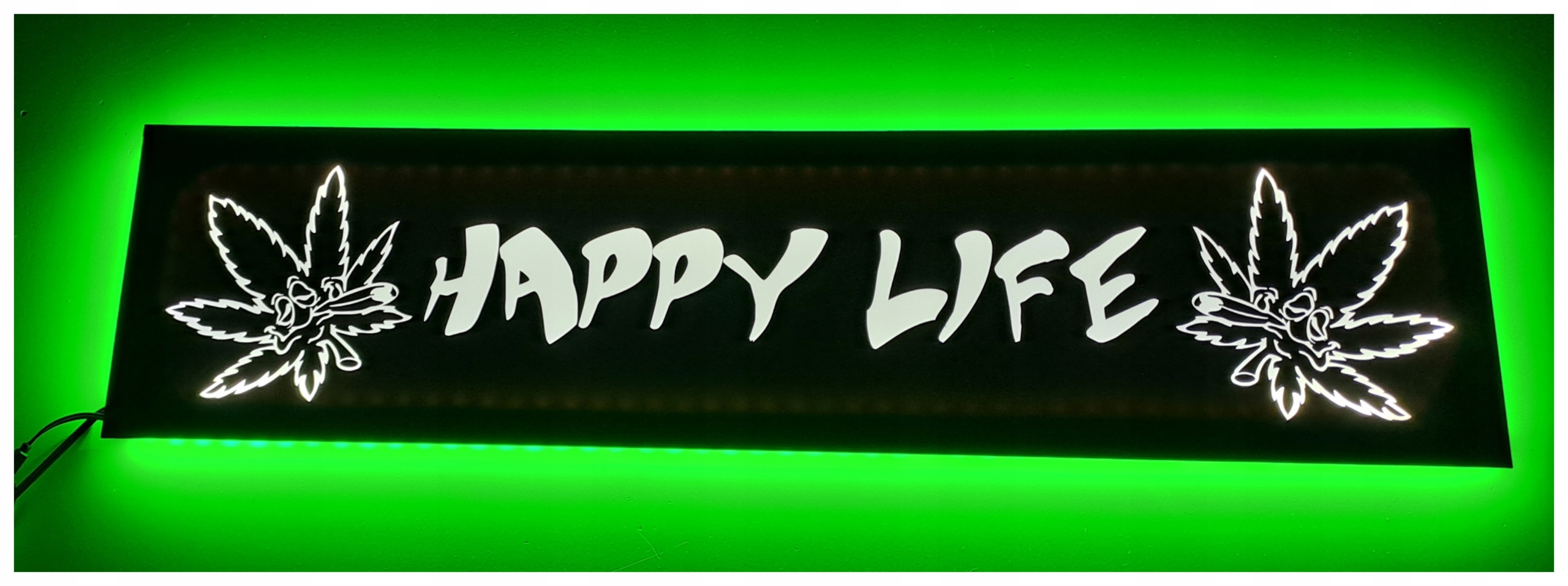 Led tabuľa Happy life nad posteľou man daf scania s podsvietením kabíny Tir
