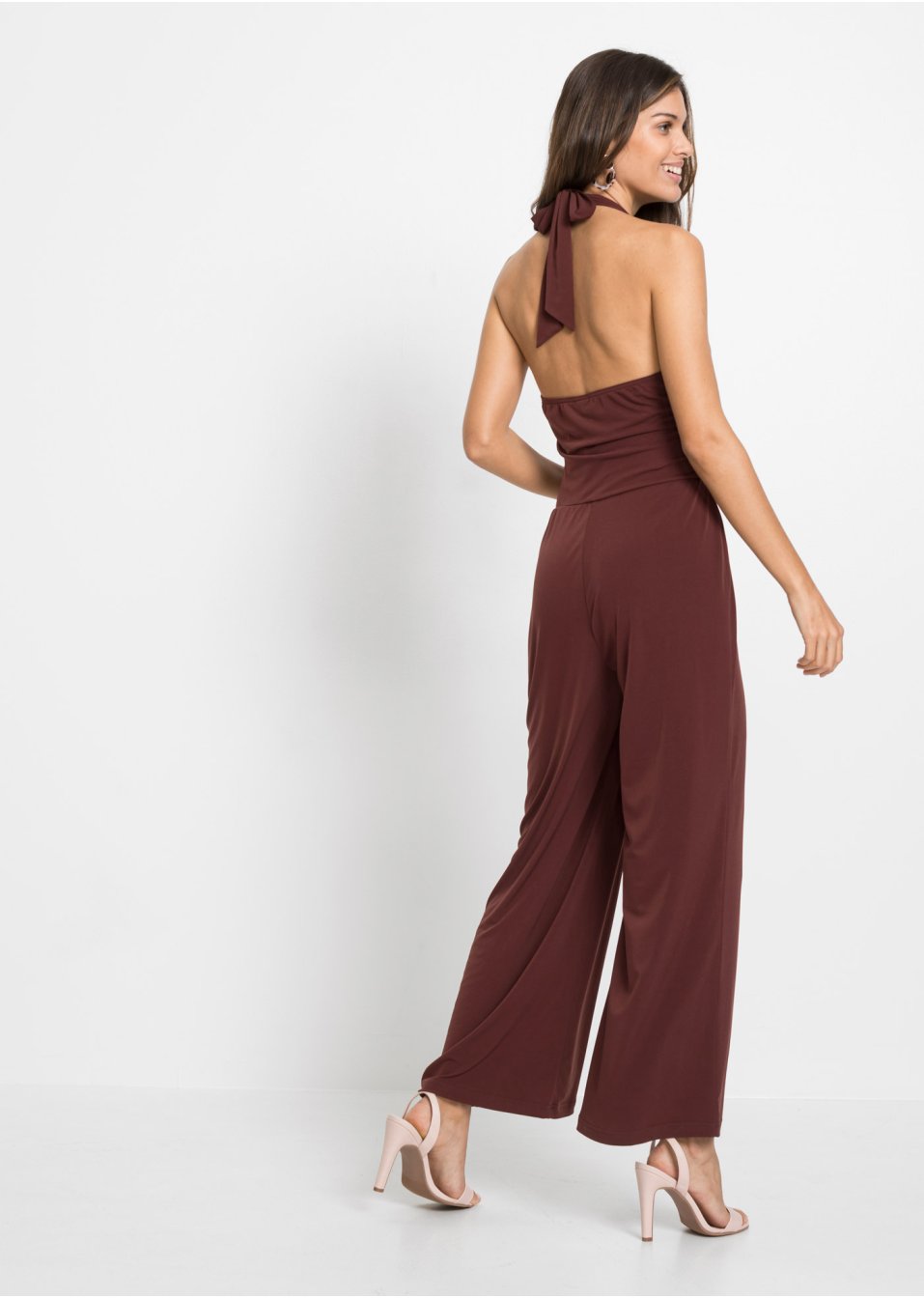 HJ108 KOMBINEZON DAMSKI KLASYCZNY DŁUGI 48 BRĄZOWY Płeć kobieta