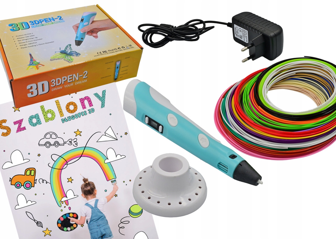 

Zestaw Filament 90m Długopis3D Szablony