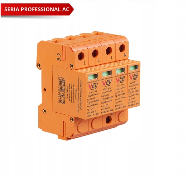 Přepěťová ochrana třídy C 4P (T2) Professional, Ac VCX