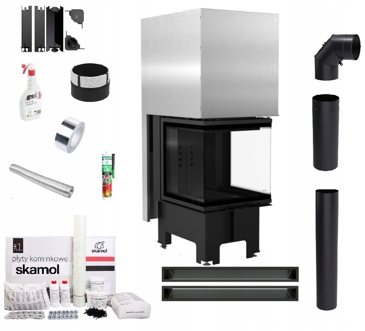 Krbová Vložka 3 skla Nbc 8 500X500 Gilotina Černá Sada