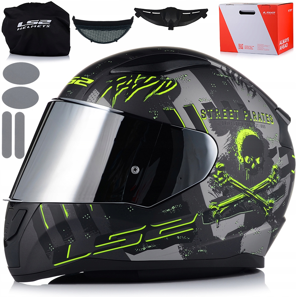 Motocyklová Prilba LS2 FF353 Rapid II Pirates Ece 22.06 Zrkadlové Sklo
