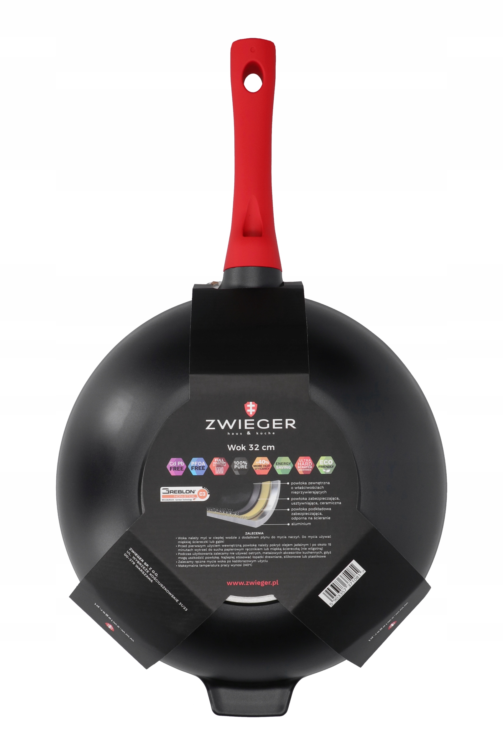 Wok Zwieger Obsidian 32 cm Marka Zwieger
