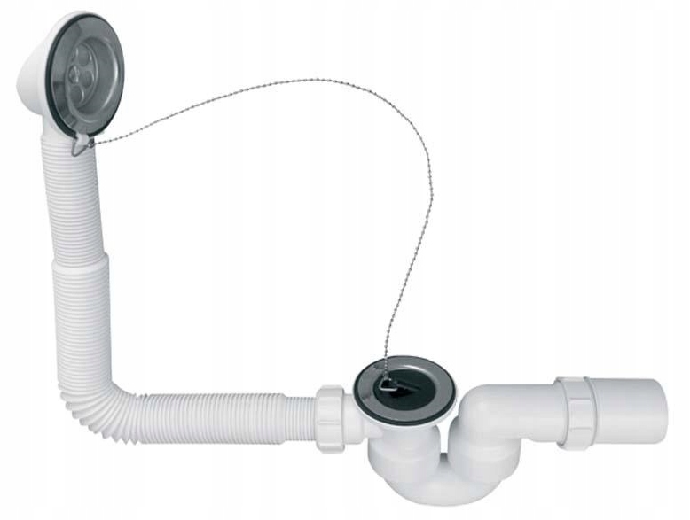 SYFON DO WANNY BRODZIKA Z SITEM PRZELEWOWYM HC30EX