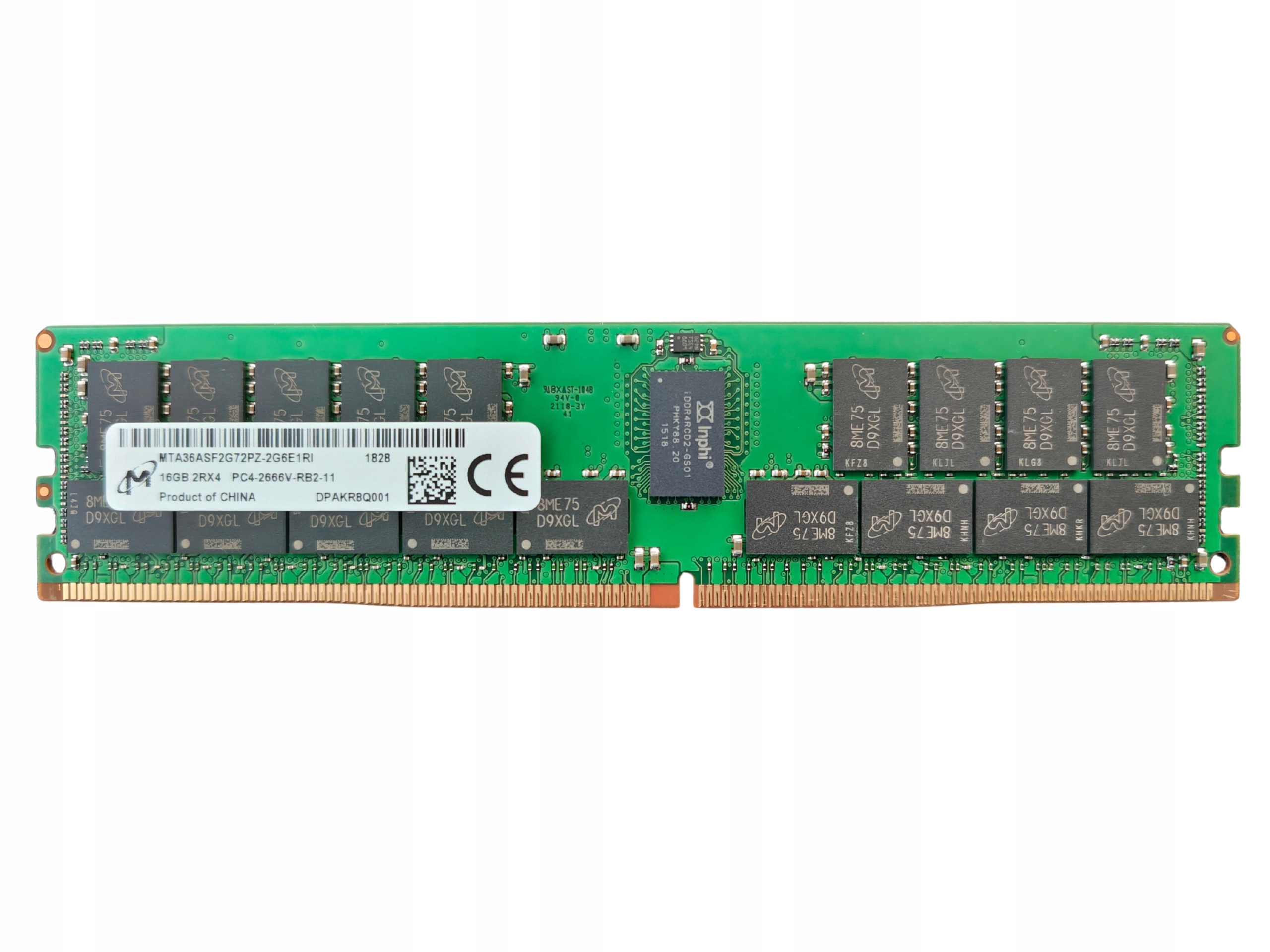 Pamäť Micron 16GB DDR4 2666MHz Rdimm Ecc server MTA36ASF2G72PZ