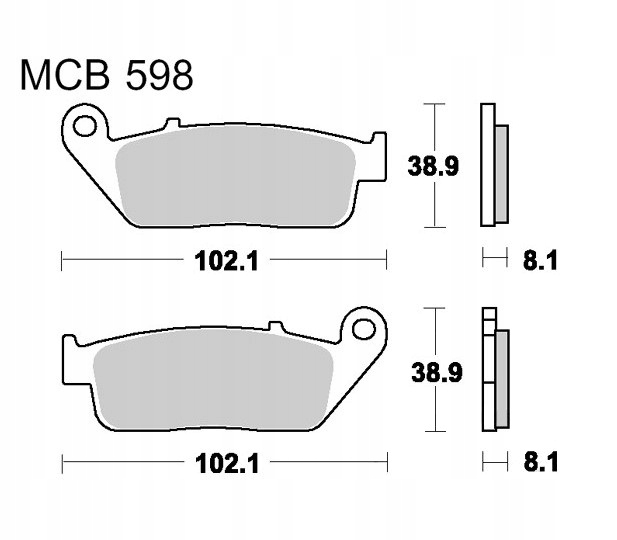 Klocki hamulcowe TRW MCB598