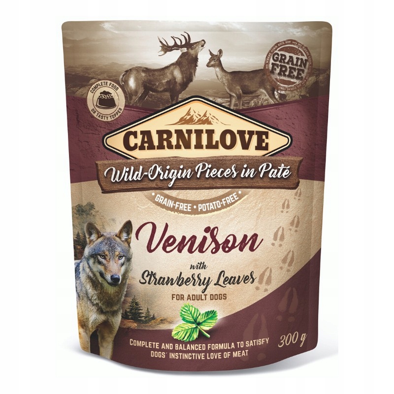 Levně Carnilove Venison with Strawberry Leaves 12x300 g