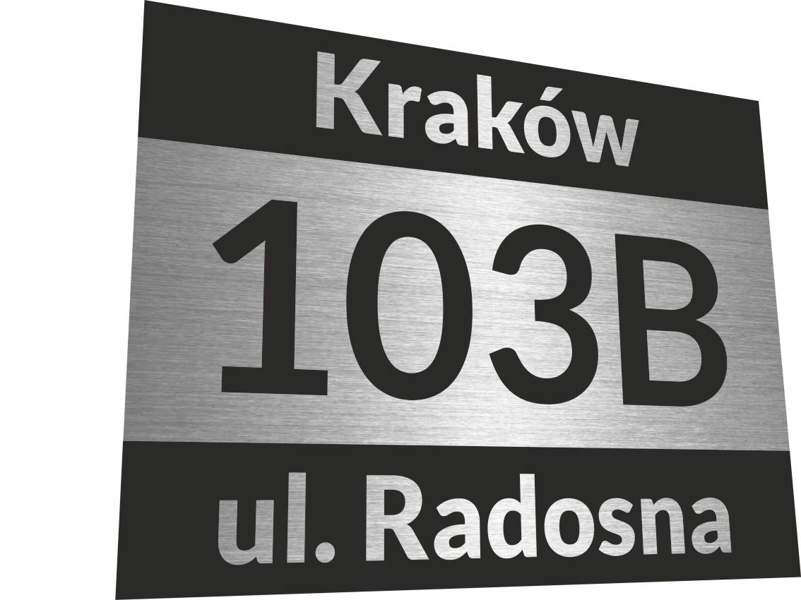 

Numer Domu nr tabliczka adresowa 30x20 Nierdzewna