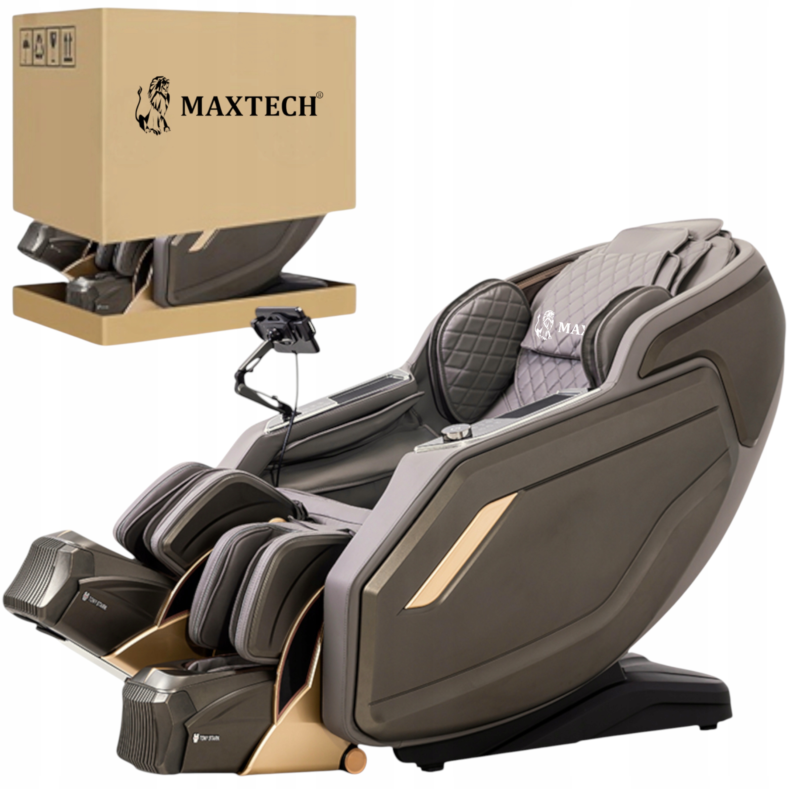 Fotel masujący Nowoczesny z rozciąganiem nóg AstraRelax Zero Gravity Skan