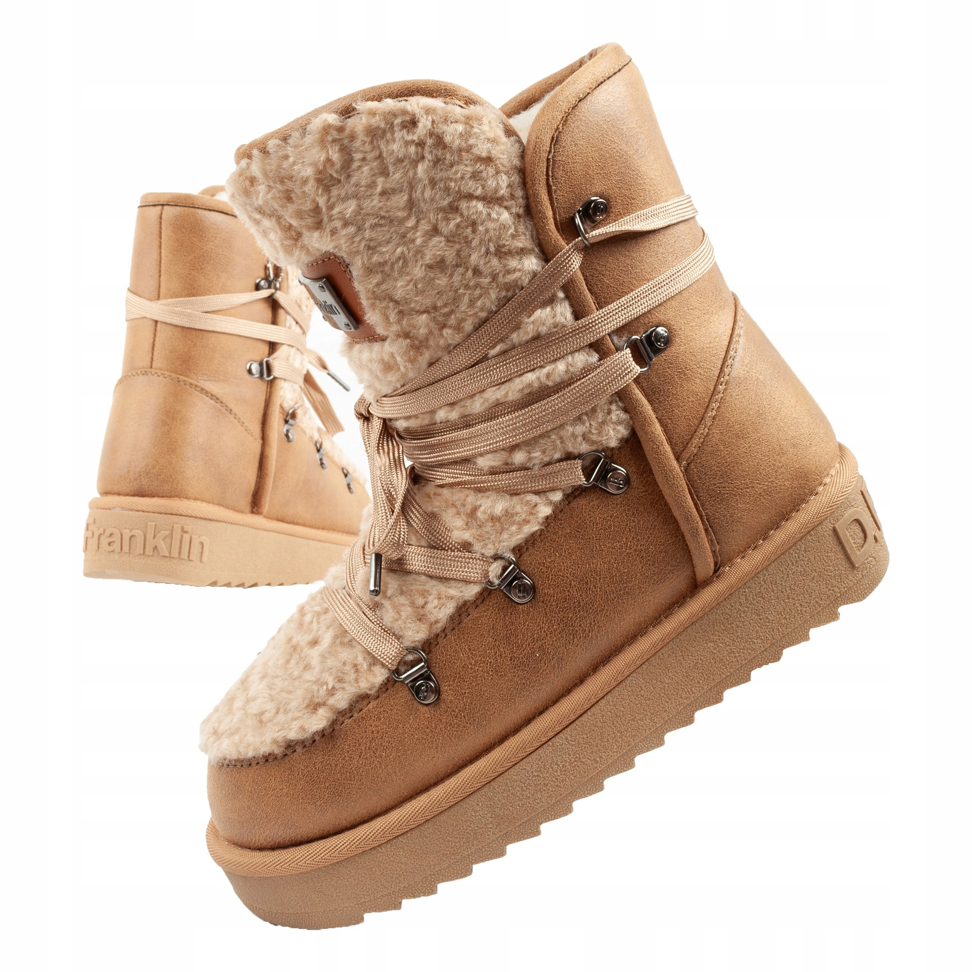 Dámské zimní sněhule D.Franklin vel. 36, módní podšívka kožíšek