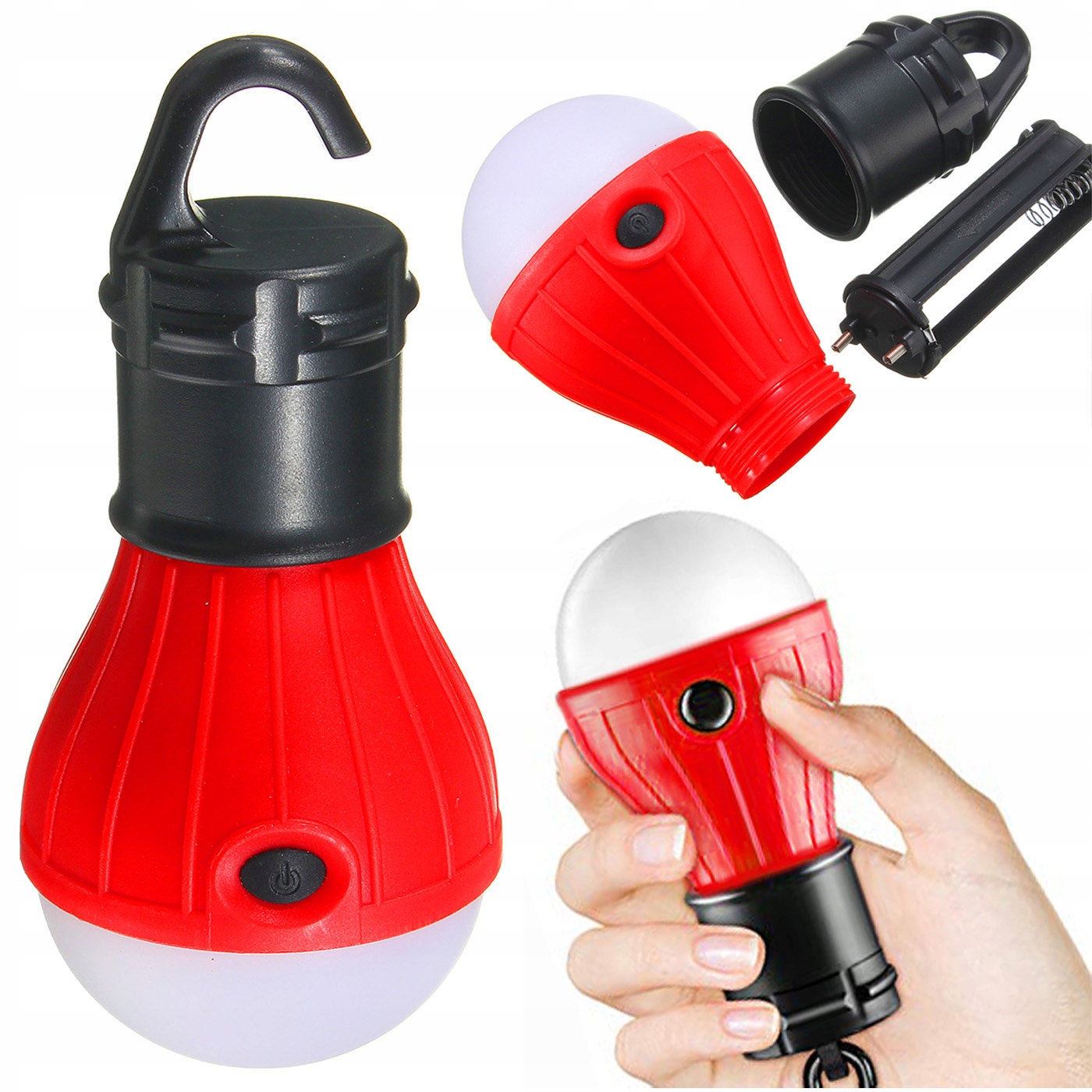 ŻARÓWKA NA BATERIE LAMPKA LED WISZĄCA DO NAMIOT 06 Liczba trybów 3