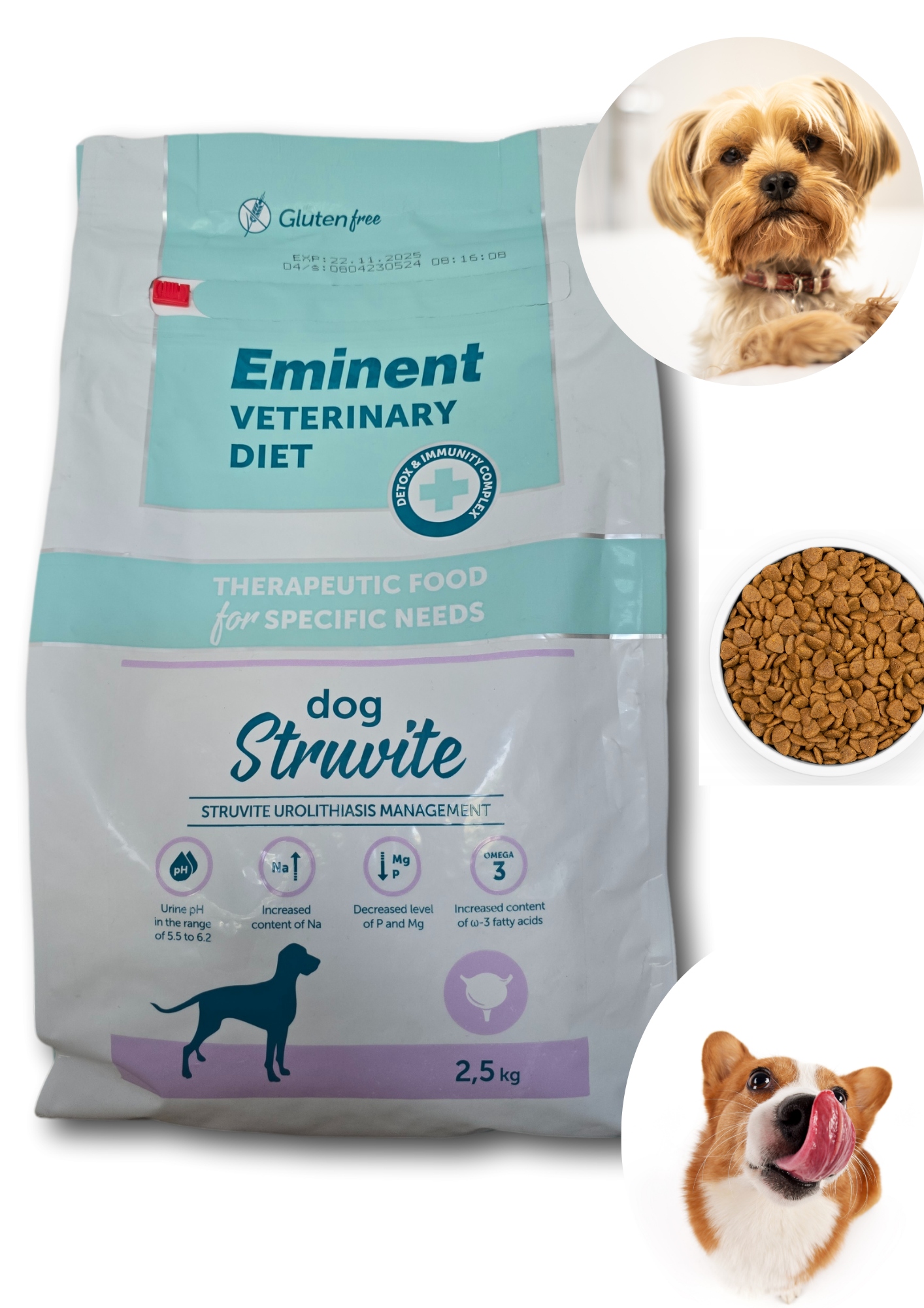 Levně Eminent Vet Diet Dog Struvite 2,5 kg ledvinové kameny s struvitovými kameny pro psy