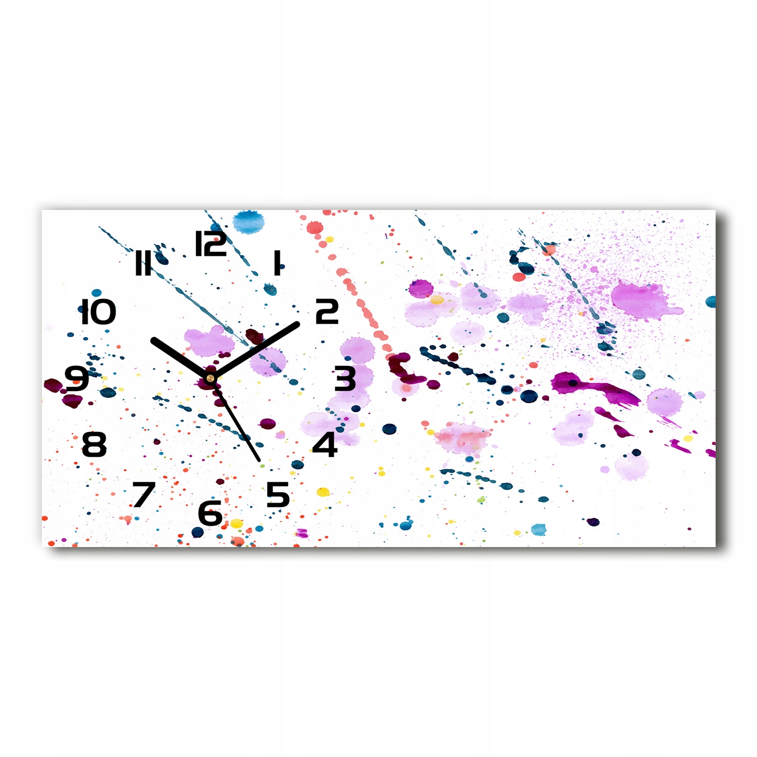 

Zegar ścienny szklany Abstrakcyjne plamy 60x30 cm