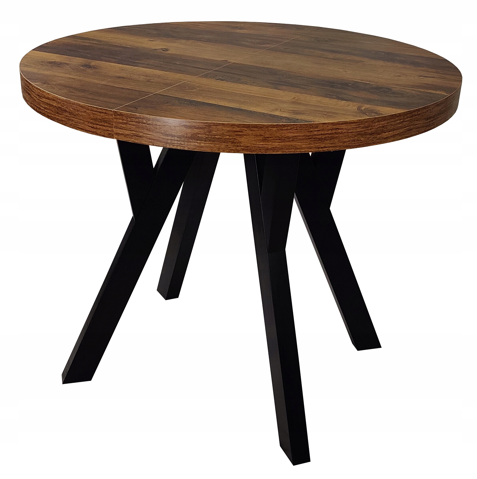 Stół Czarny okrągły rozkładany DĄB HUNTON Ø100/200 Kształt blatu okrągły