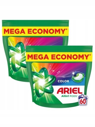 Levně 2x Kapsle na praní barvy Ariel Color Allin1 60ks