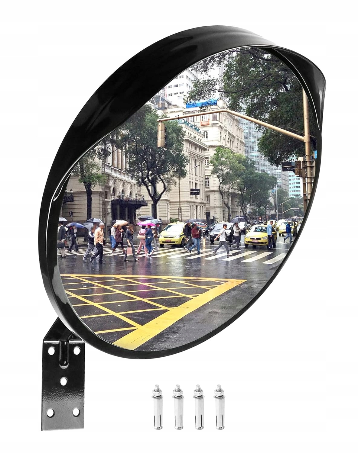 Zrcadlo Konvexní 30 cm Silniční Držák Upevnění Skladovací Zrcátko