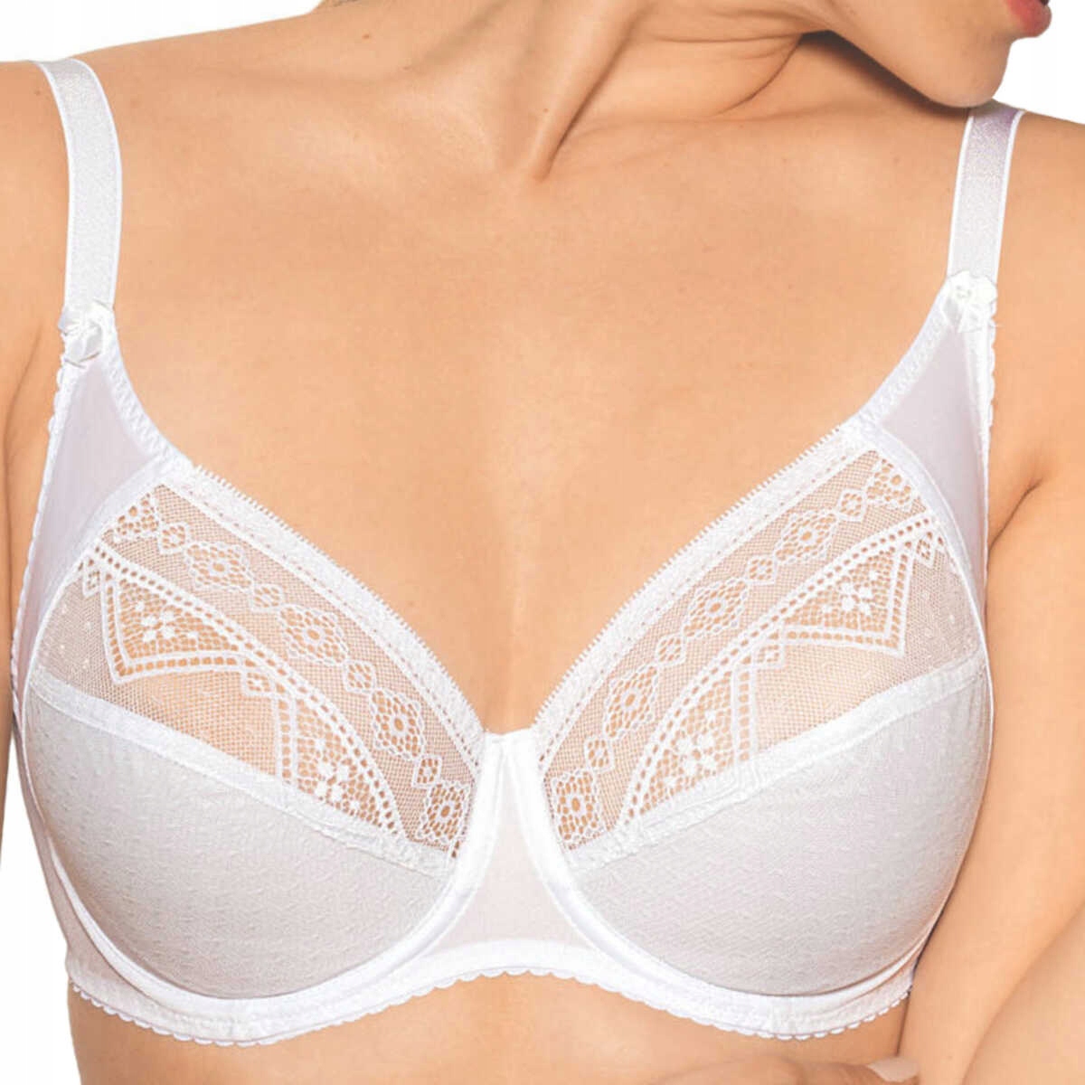 Gaia Biustonosz miękki z fiszbinami Nancy 059 biały 80D