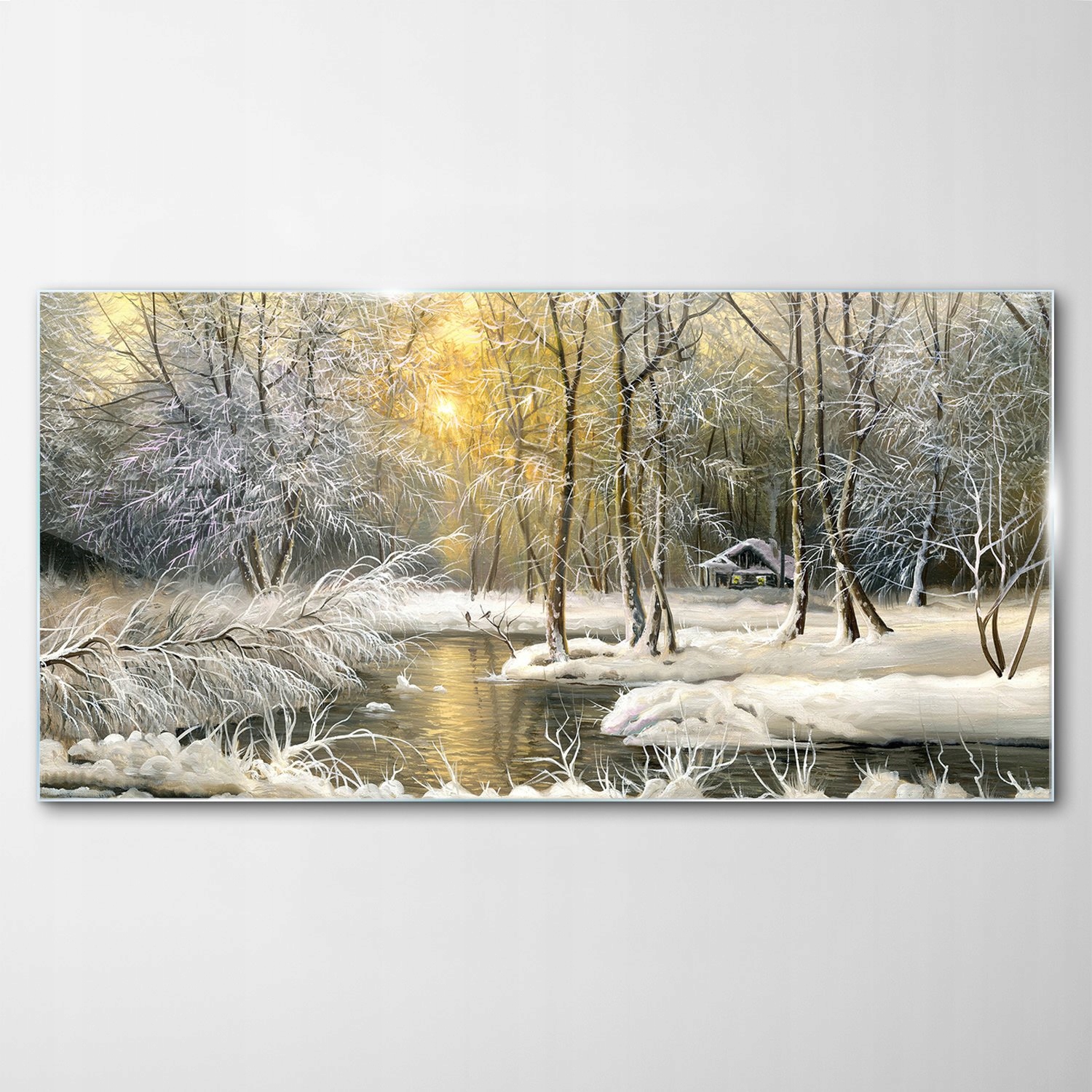 

Obraz Szklany Dekor Krajobraz Jezioro Las 120x60