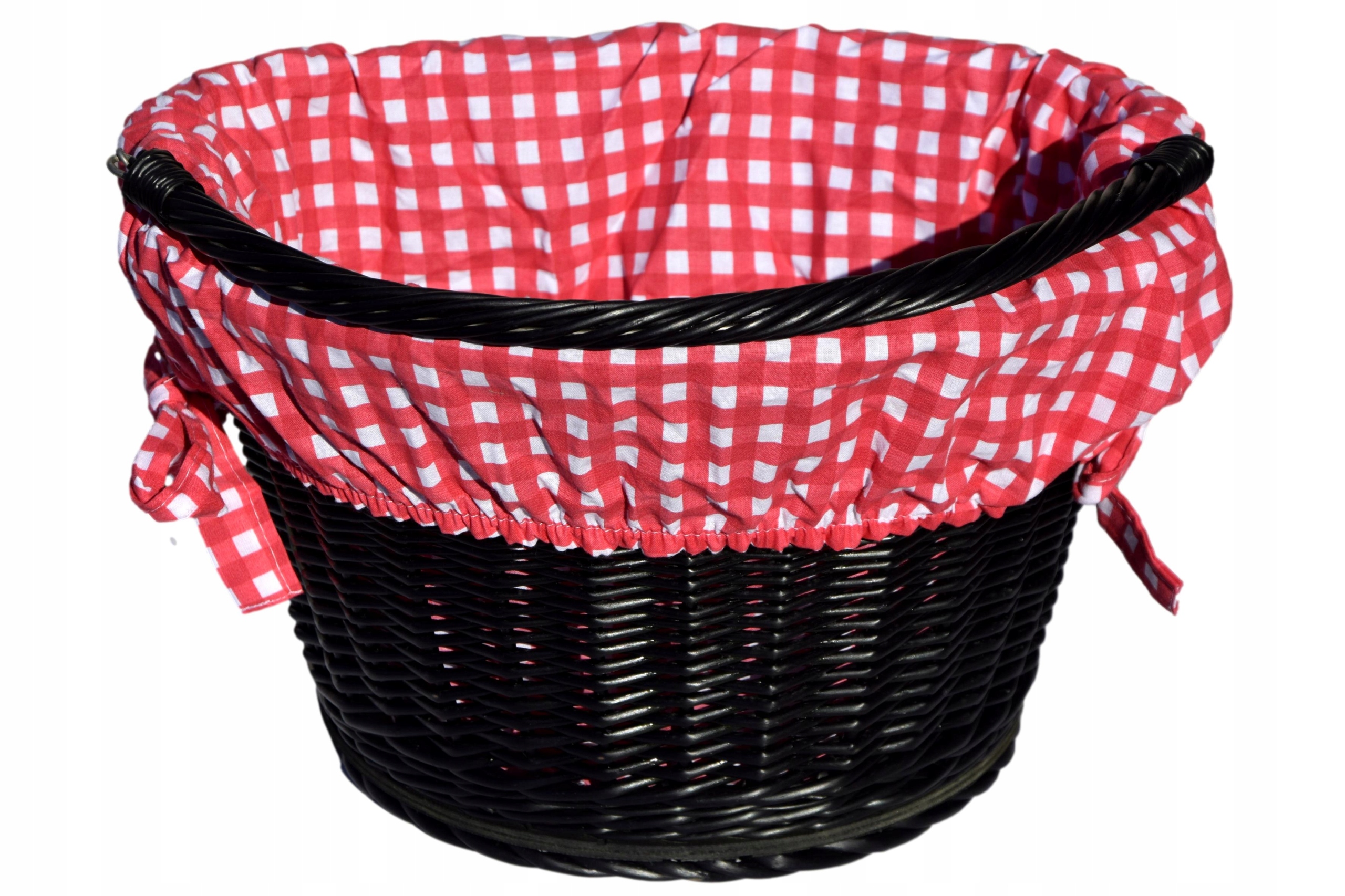 Koszyk wiklinowy na Click na rower Kosz rowerowy na Rower Czarny Pl