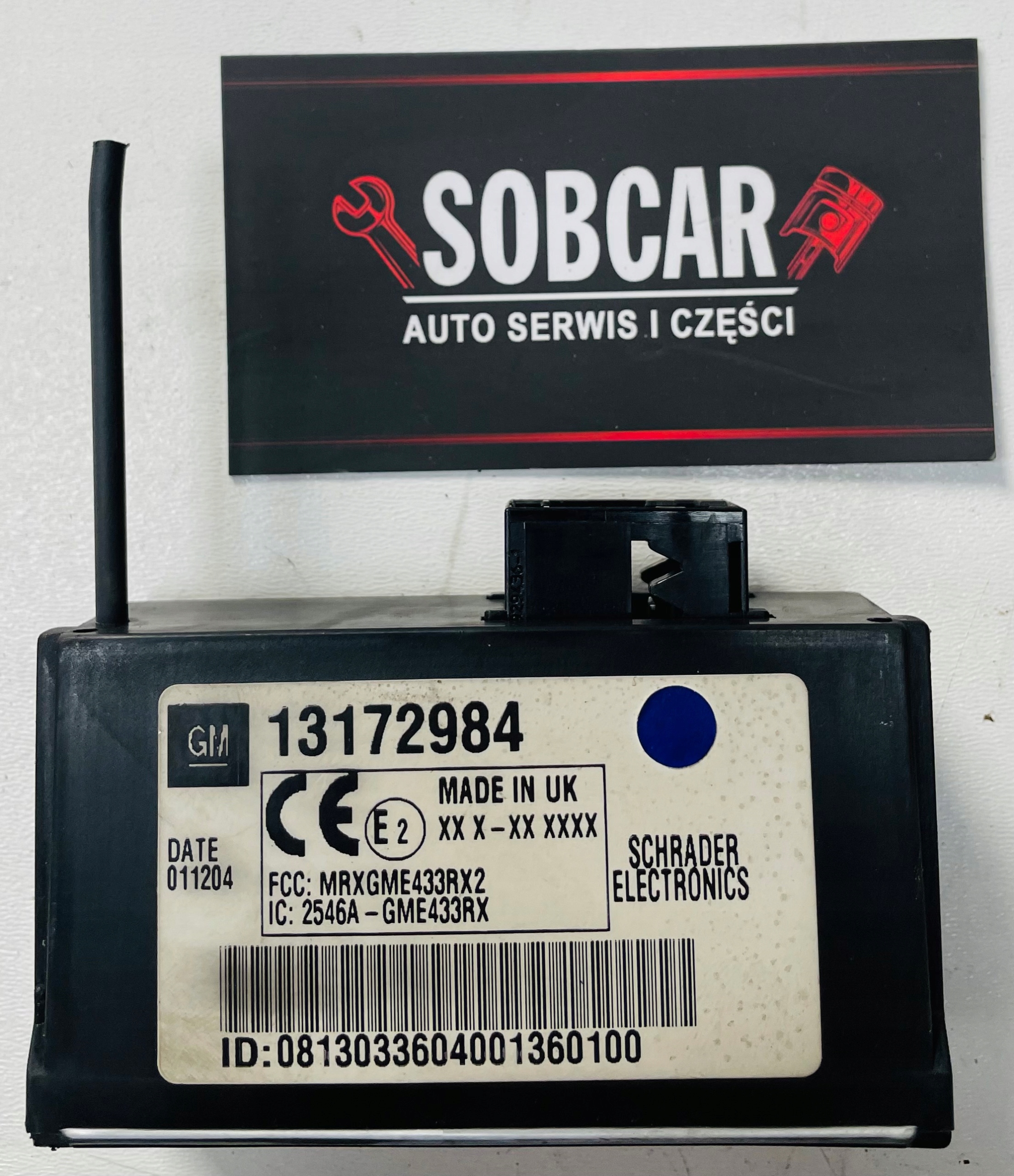 MODUŁ CZUJNIK ZAWIESZENIA CIŚNIENIA OPON OPEL VECTRA C 2006-2008 13172984