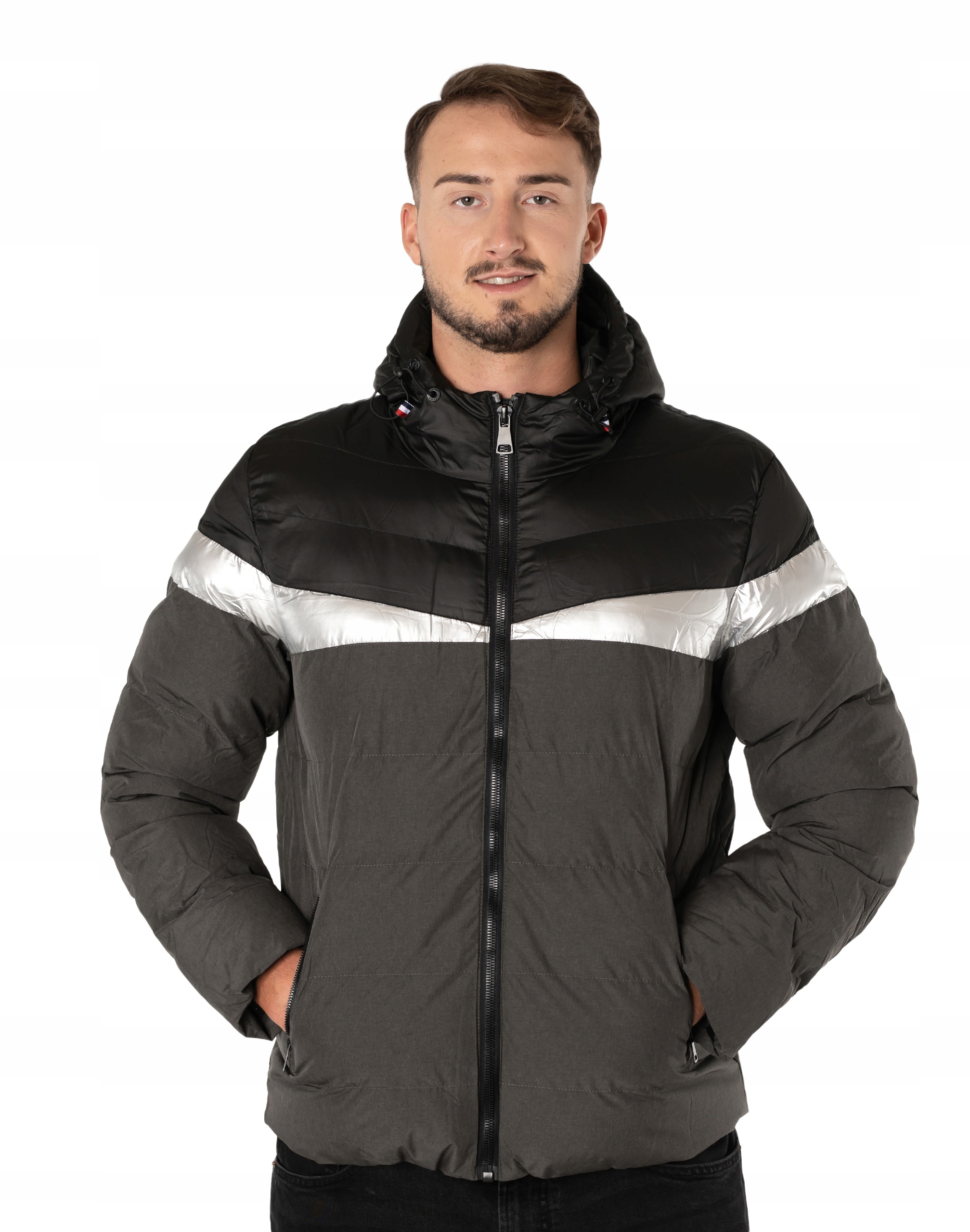 Teplá pánská péřová zateplená bunda 36007-2 velikost M