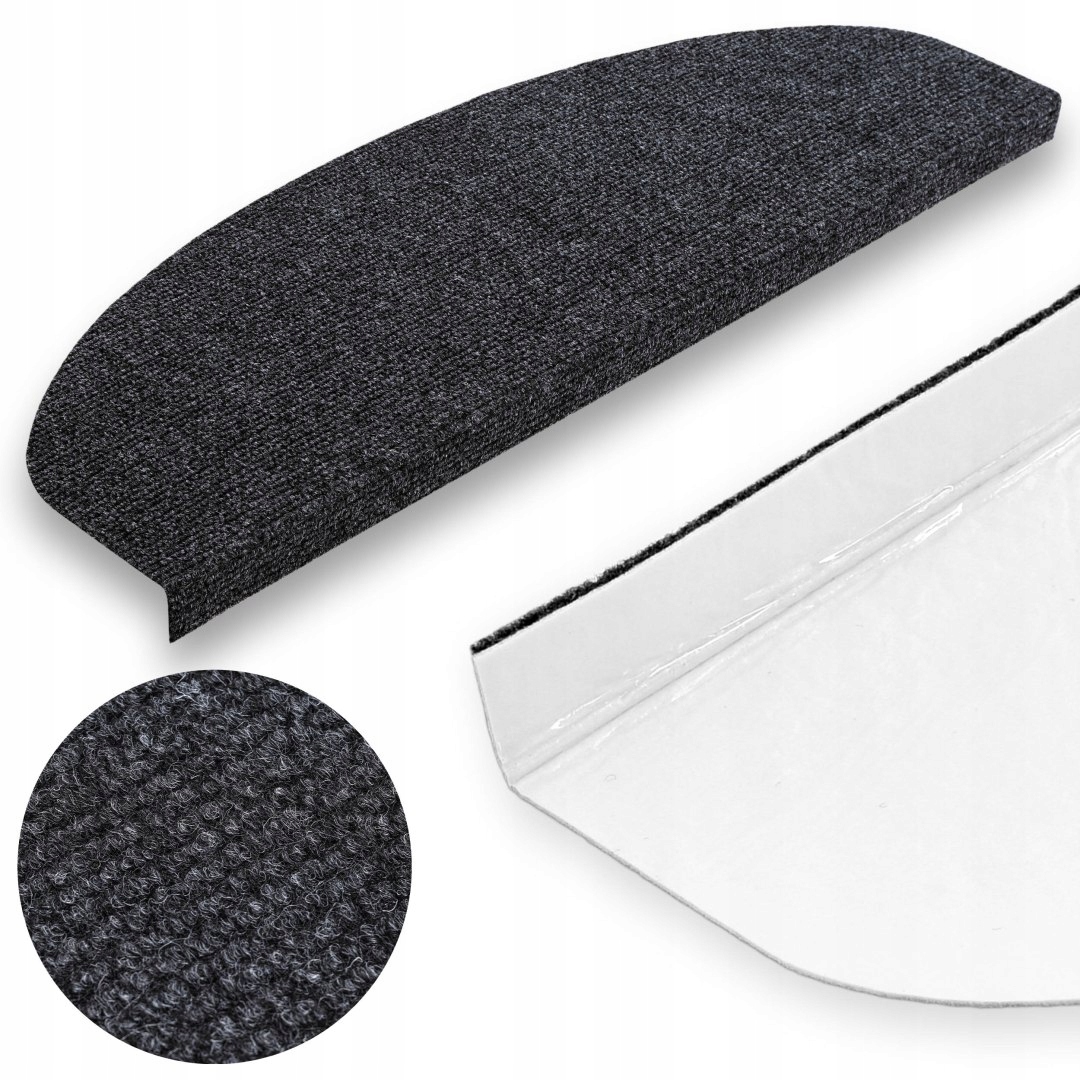 Koberec na schody Stepi grafitový 15 kusů