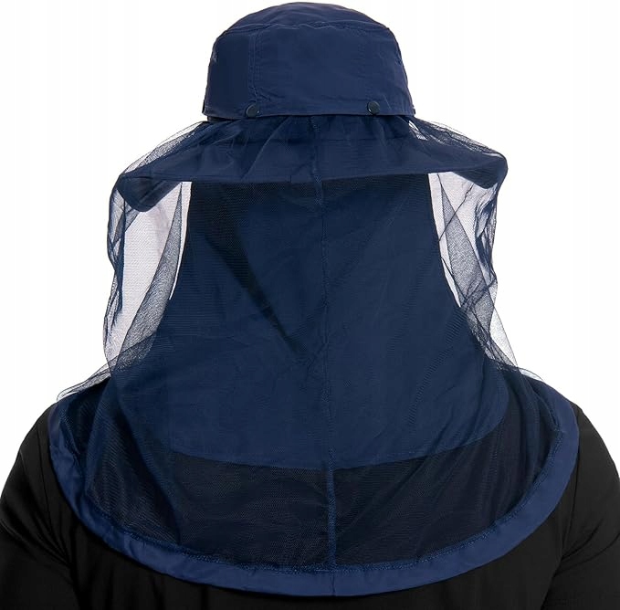 KAPELUSZ PRZECIWSŁONECZNY Z SIATKĄ MOSKITIERĄ CZAPKA OCHRONNA - CZAPKI Marka bez marki