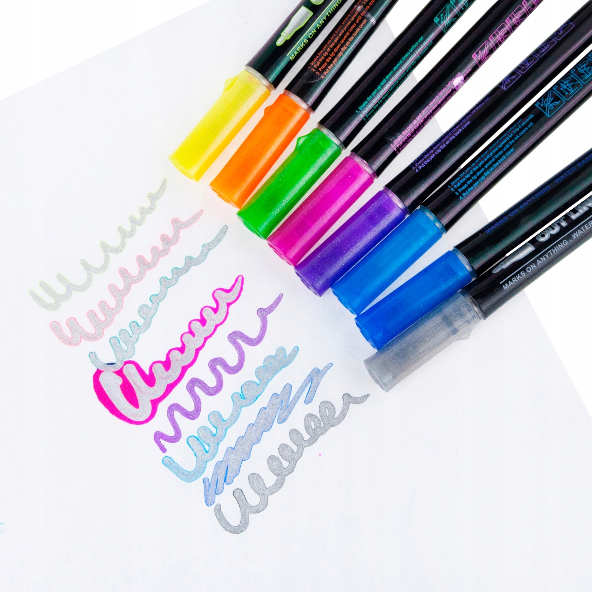 MAZAKI PISAKI FLAMASTRY konturowe 8SZT outline Liczba sztuk w opakowaniu 8 szt.