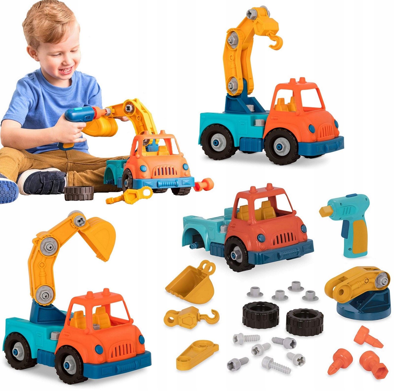 

Ciężarówka dźwig wkrętarka Wonder Wheels B.Toys