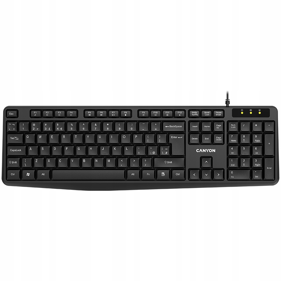 CANYON Klawiatura KB-1 Przewodowa EN/ES Czarna — 4