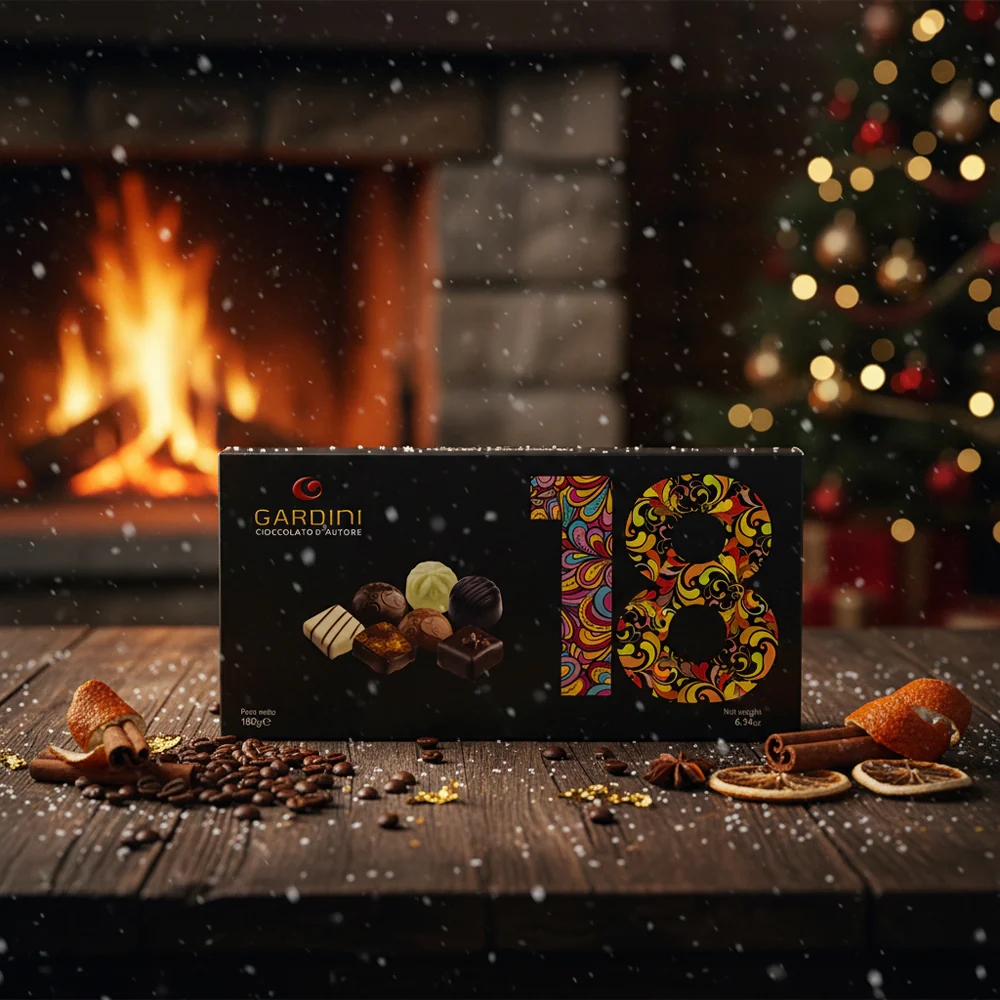 Levně Čokoládové pralinky Gardini 18 kusová dárková kolekce (180g)