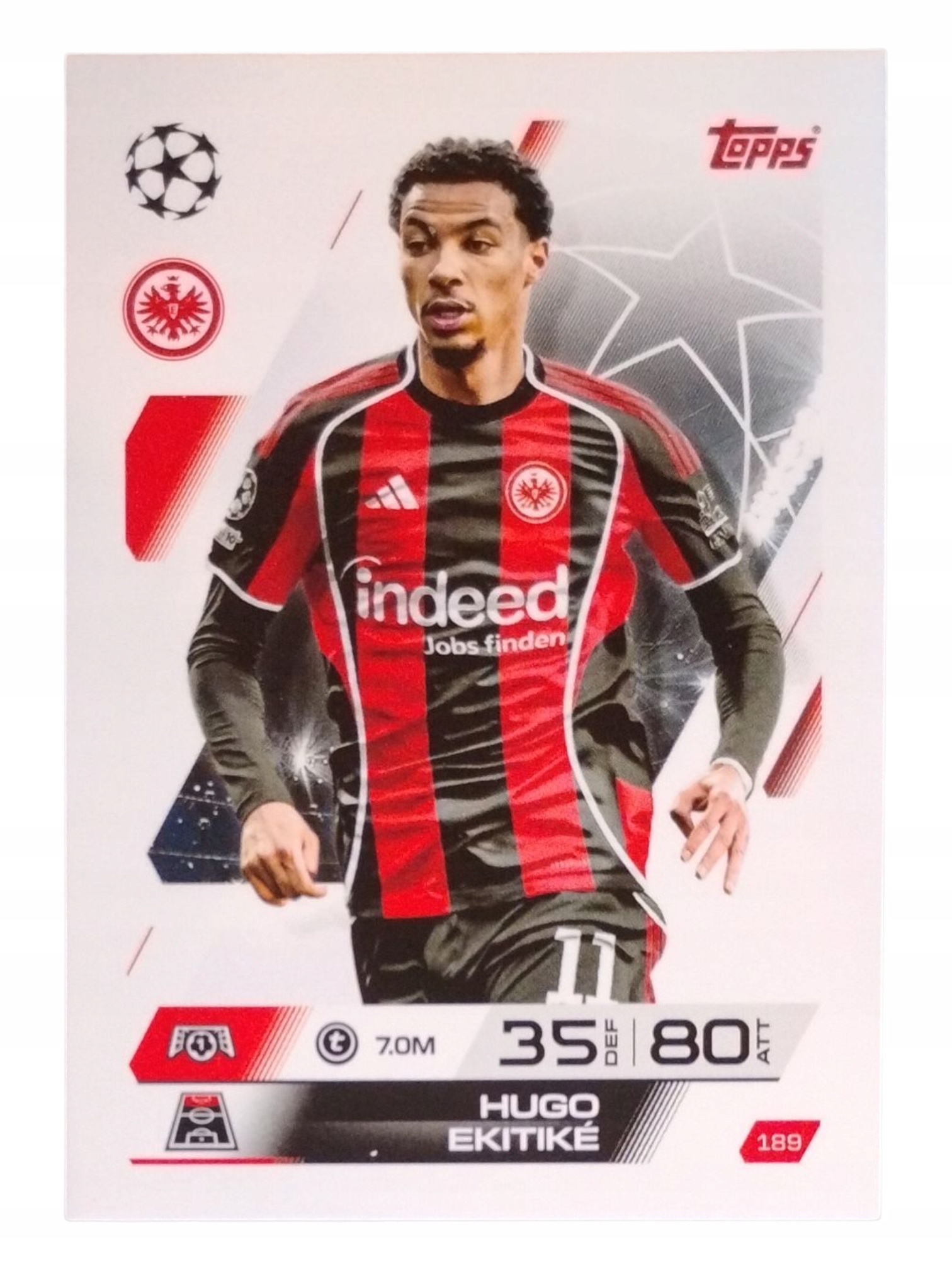Topps Match Attax 2025-2026 Base Card Hugo Ekitike Eintracht Frankfurt 189