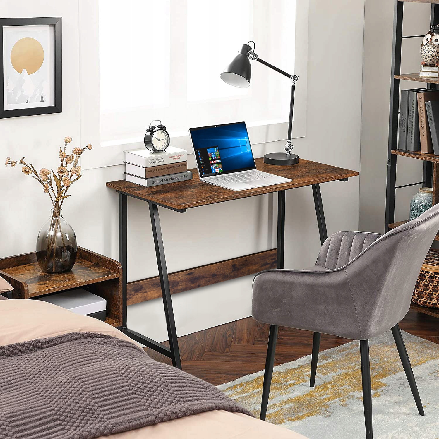 Biurko komputerowe małe na laptopa PC szkolne loft industrialne 100 cm EAN (GTIN) 5905523063653