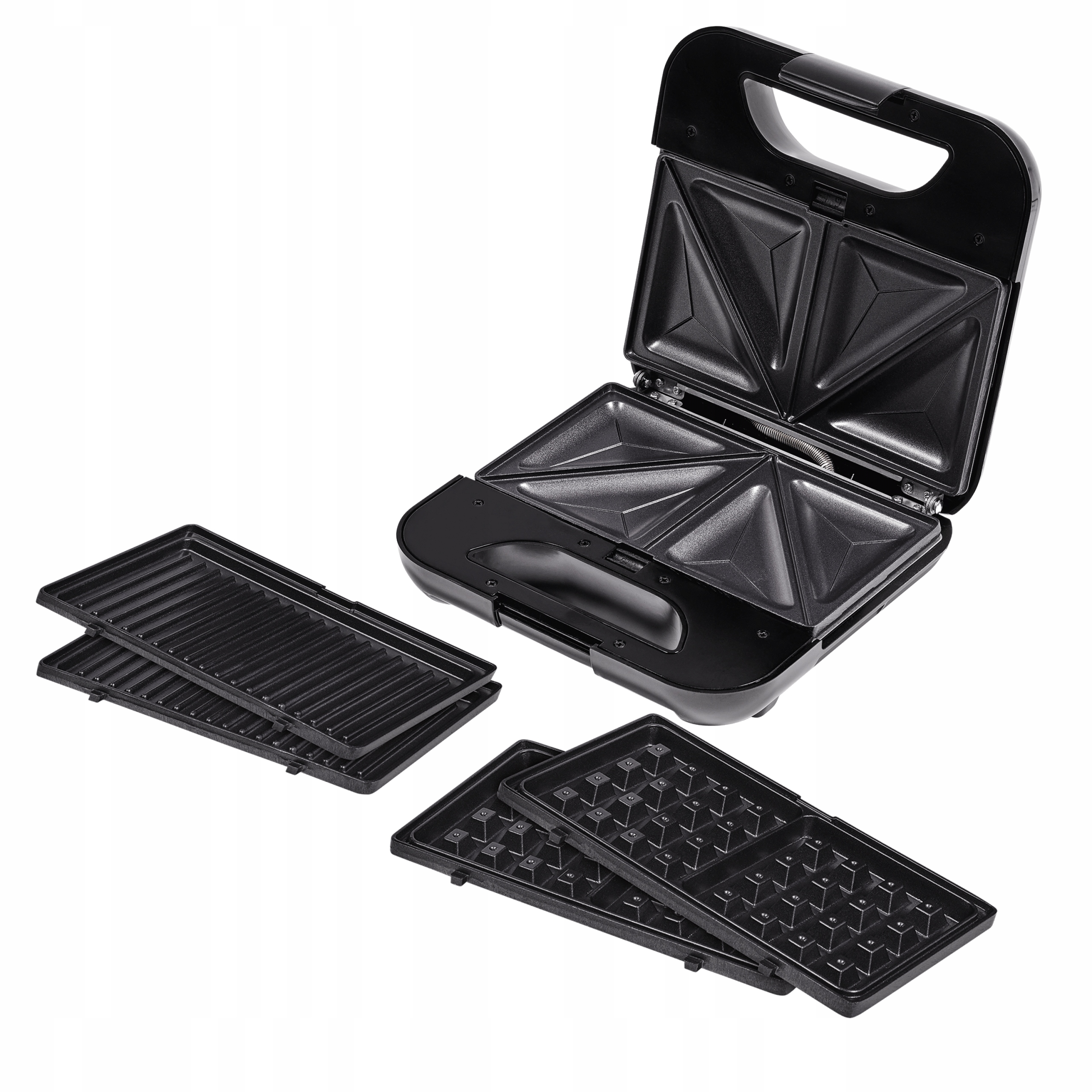 Opiekacz Sandwich Grill Gofrowania 3w1 Raven ES010 800W trójkąty kwadraty