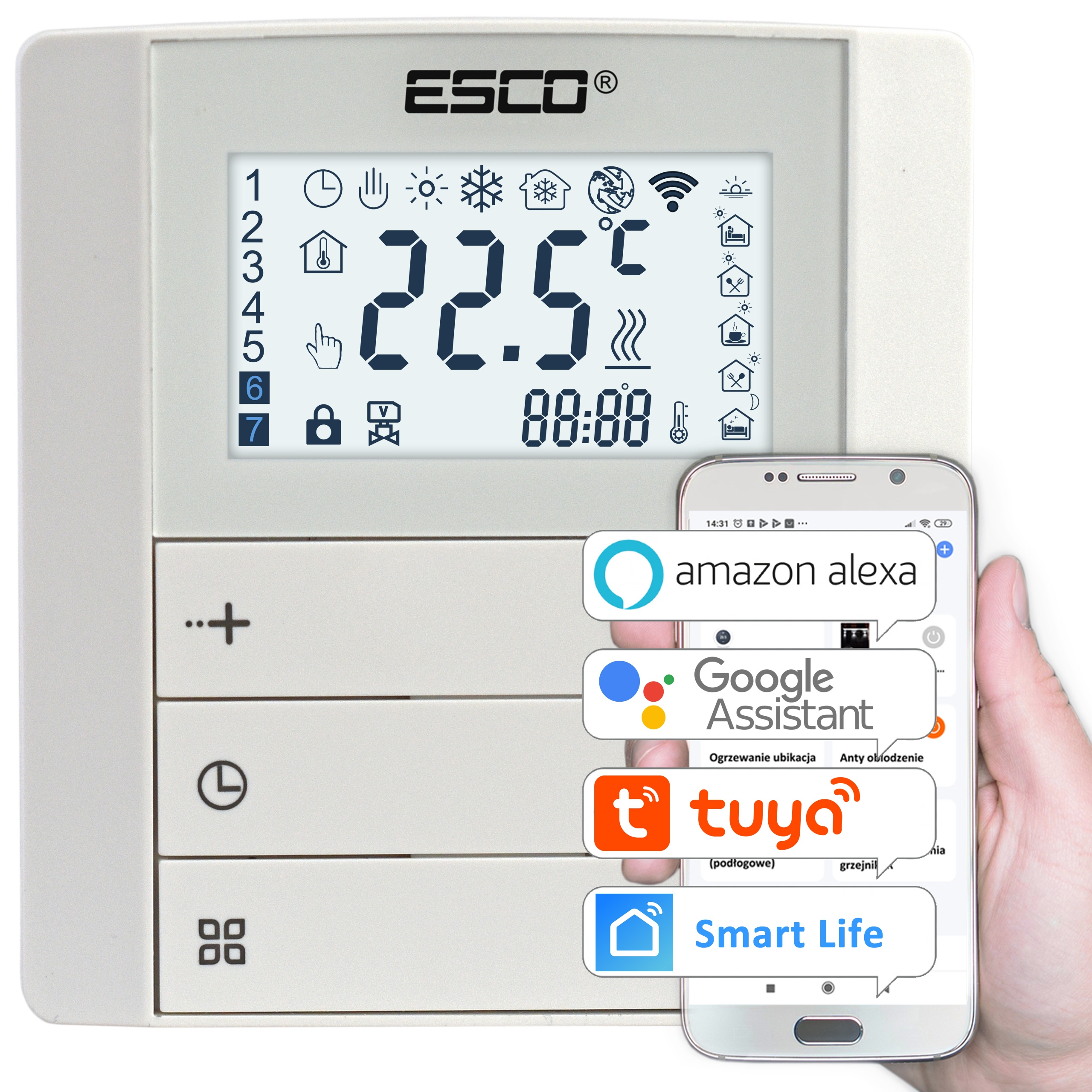 Regulator temperatury Termostat WiFi TUYA internet