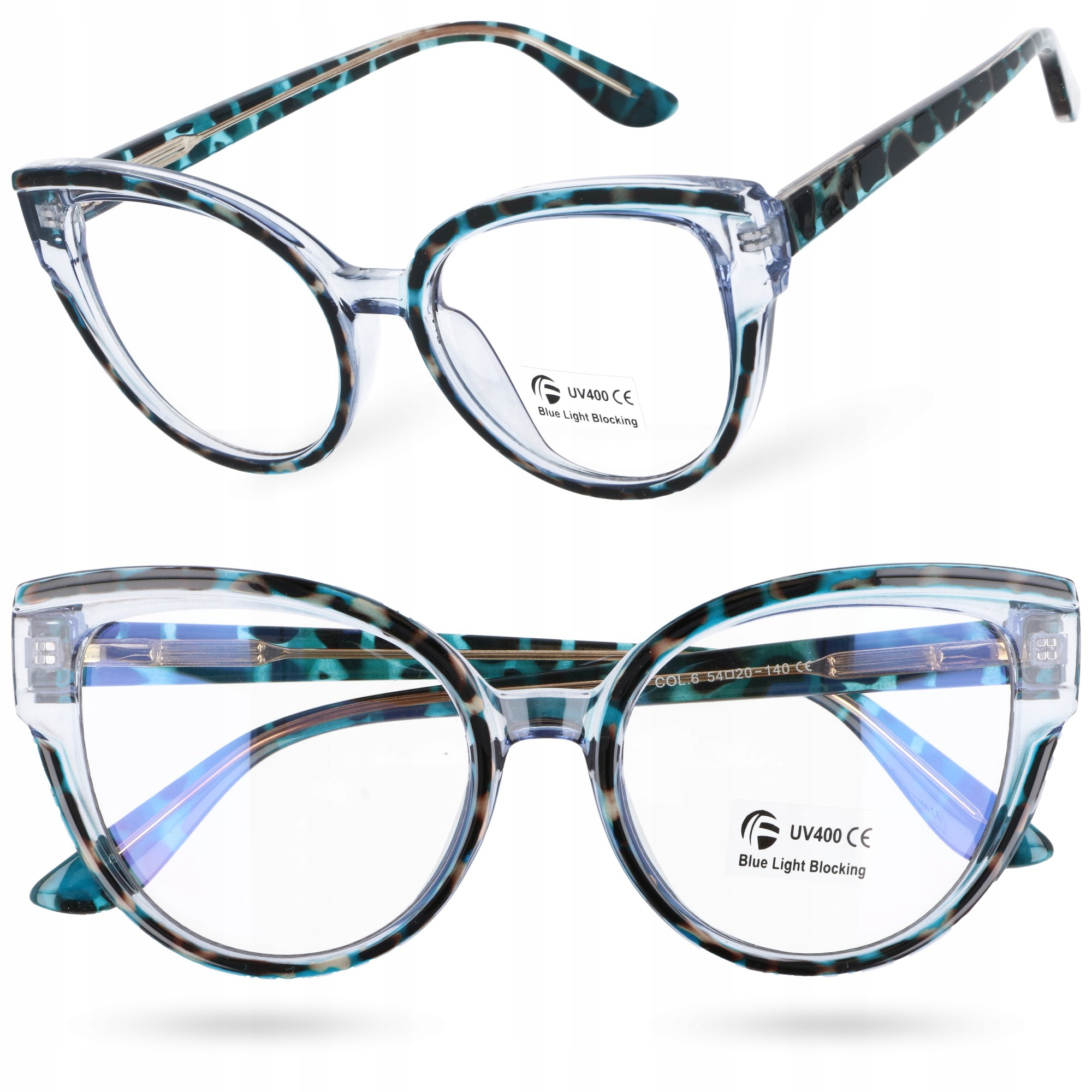 Okulary zerówki Pilotki z filtrem do komputera