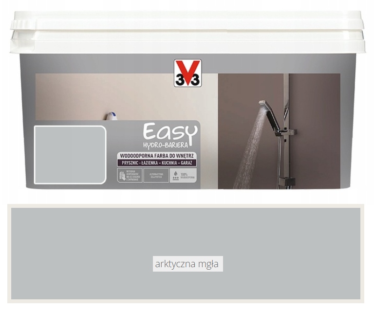 V33 Barva Easy Hydro-bariéra voděodolná do interiéru Arktická mlha 2L