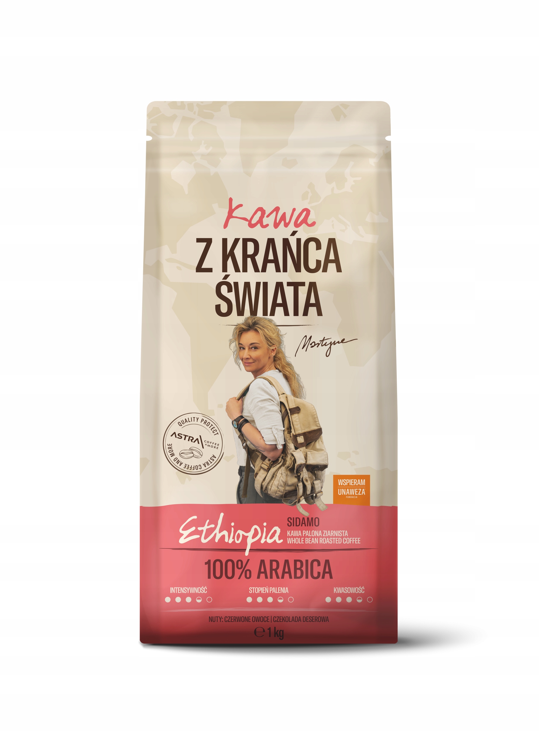 Káva zrnková Arabica z Konce Světa Etiopie 1kg Martyna Wojciechowska