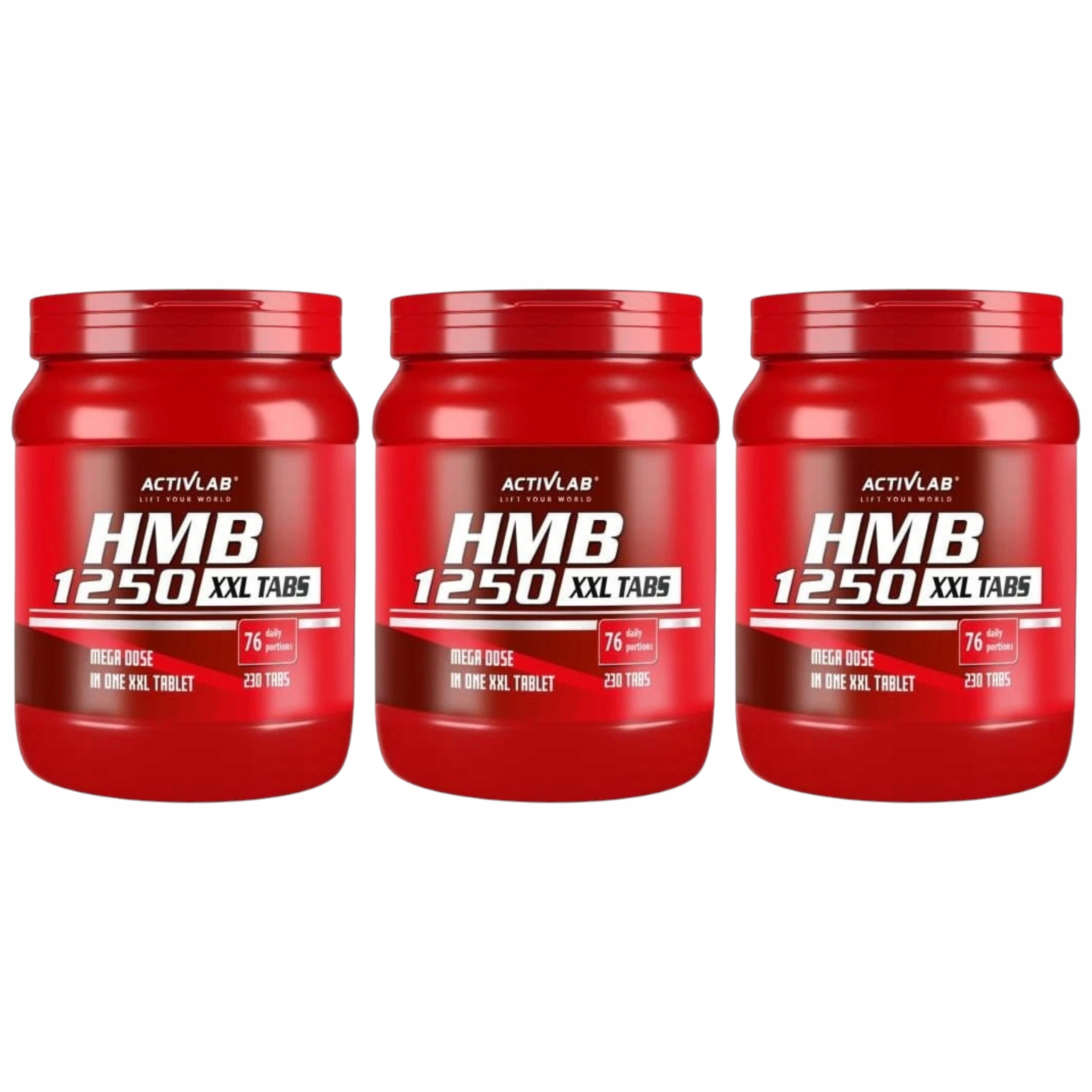 3x Hmb Activlab 1250 XXL 230 tablet Antikatabolik Svalová hmota Síla