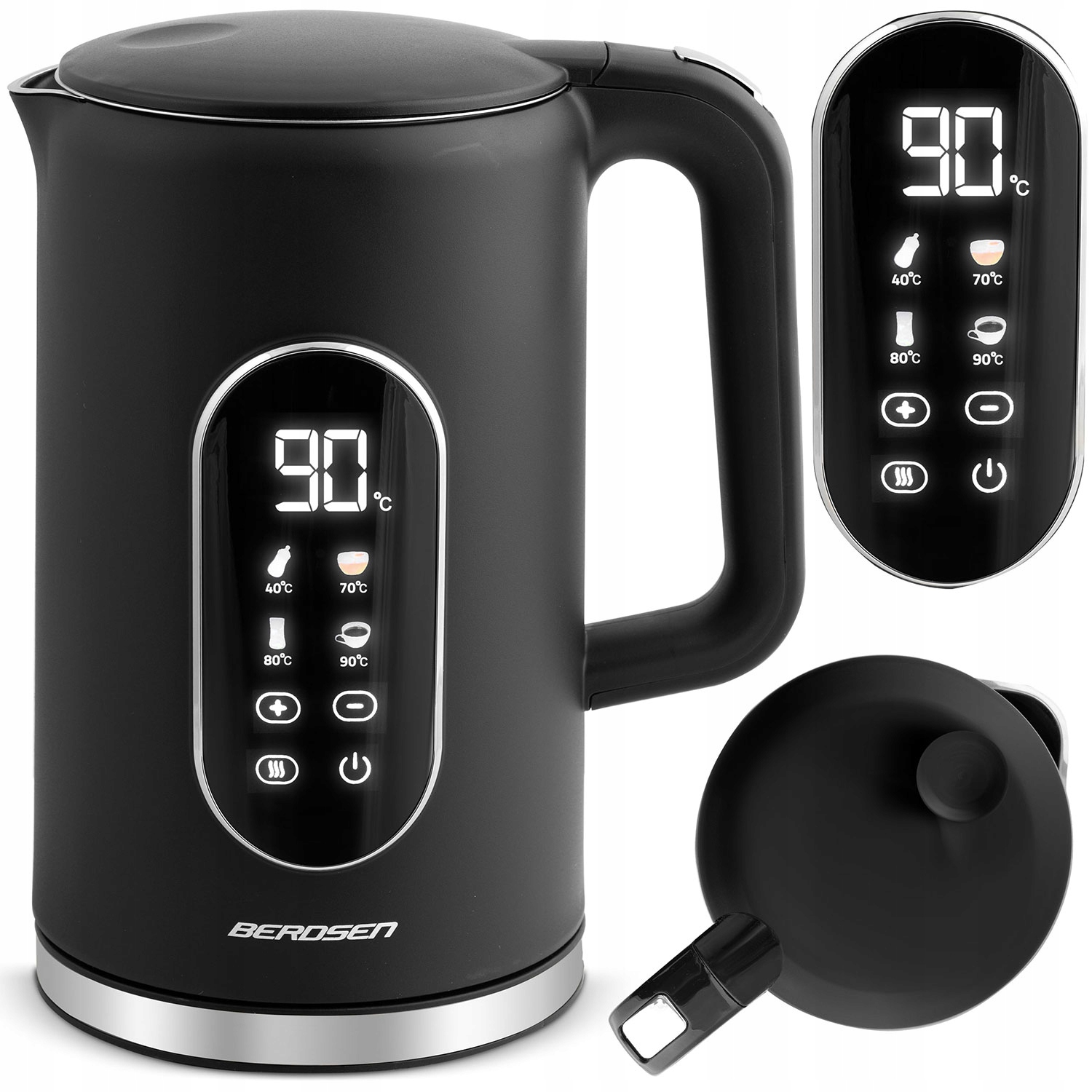 Rychlovarná konvice 1,7 l Berdsen BD-712 černo-stříbrná