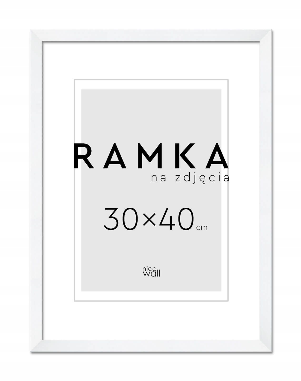 

Rama na zdjęcia 30x40 cm 40x30 cm Biała
