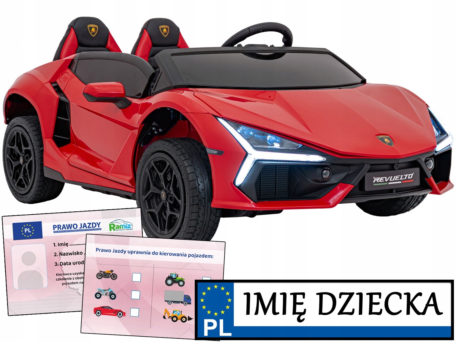 Auto Dla Dzieci na akumulator Lamborghini Revuelto XL Strong mocny silnik