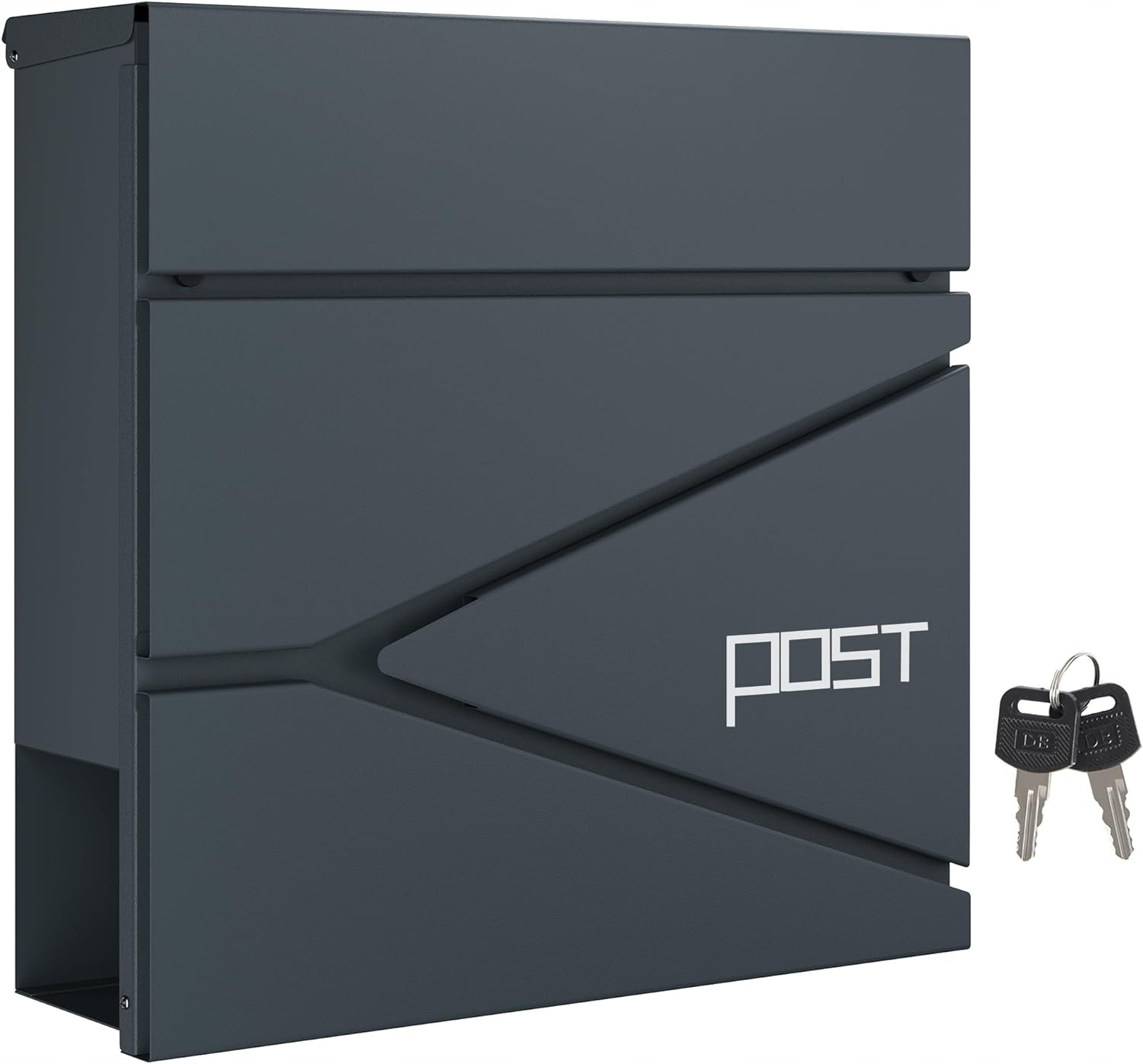 Songmics Poštovní Schránka Na Montáž Na Stěnu S Držákem Na Noviny