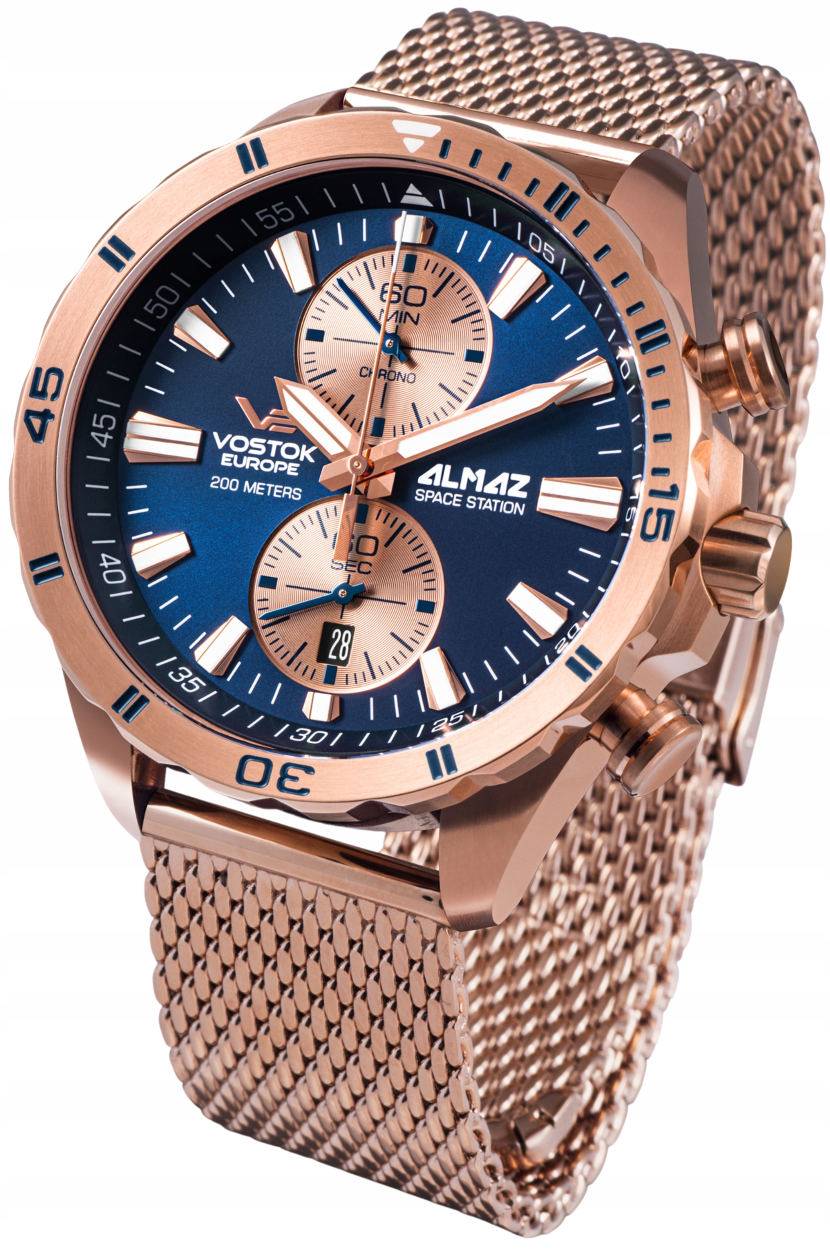 Nové Originální Pánské hodinky Vostok Europe 6S11-320B660B Almaz zlaté datum